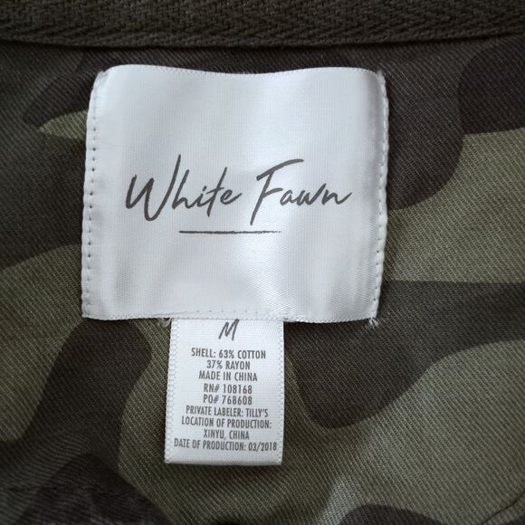 WHITE FAWN CAMO UTILITY JACKET SZ.M EUC - Picture 5 of 6